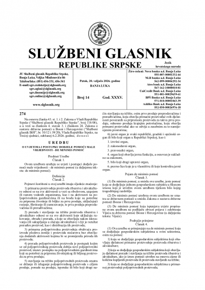 Službeni glasnik 014/2026