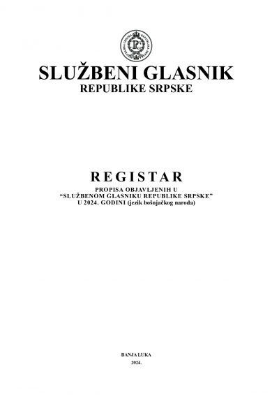 Službeni glasnik Registar/2024