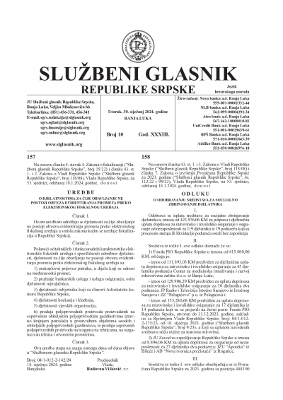 Službeni glasnik 010/2024