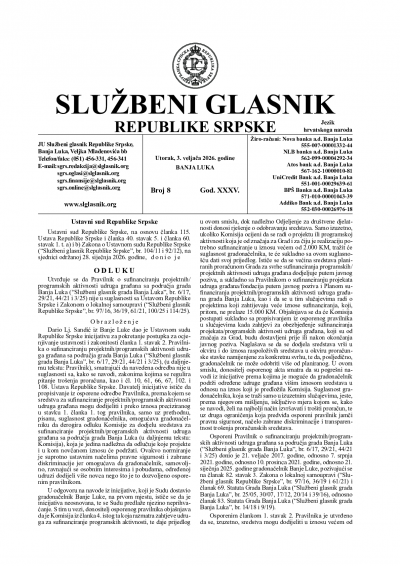 Službeni glasnik 008/2026