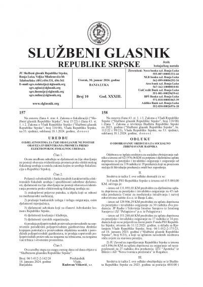 Službeni glasnik 010/2024